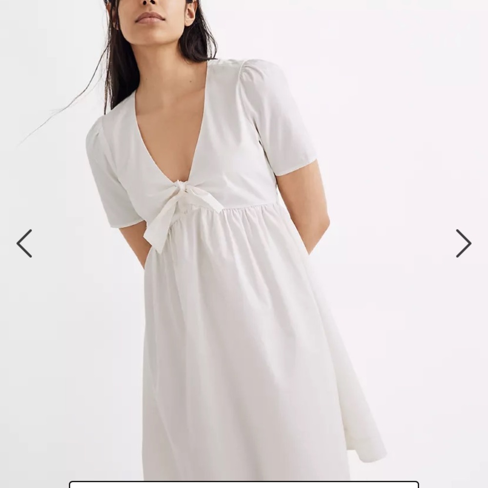 Madewell tie-front mini dress size 8. Original tags on.